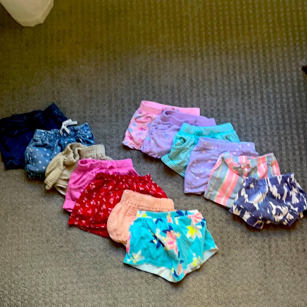 13 assorted 18 month shorts.
